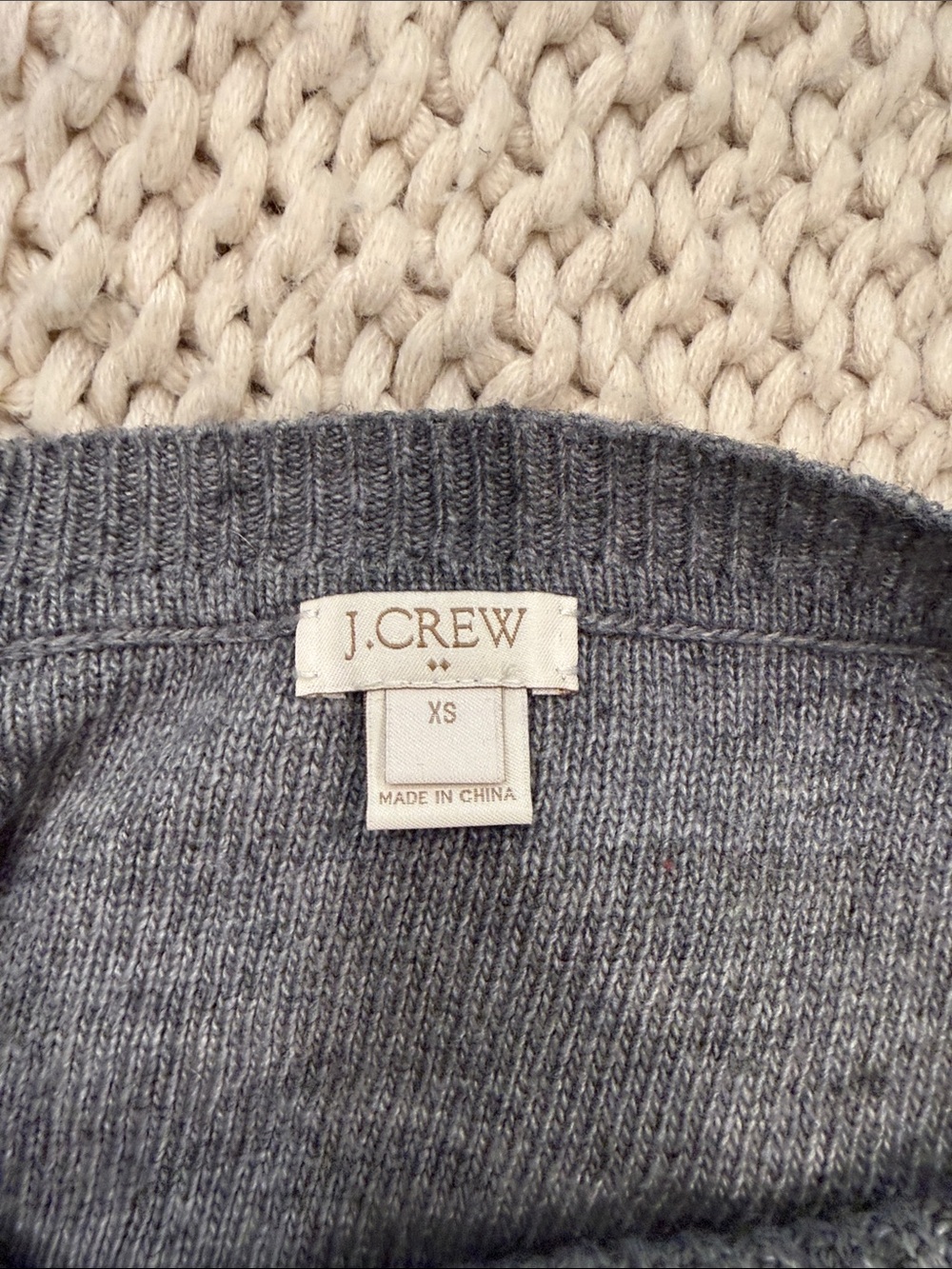 J. Crew Charcoal Ribbed Sweater - Picture 2 of 2